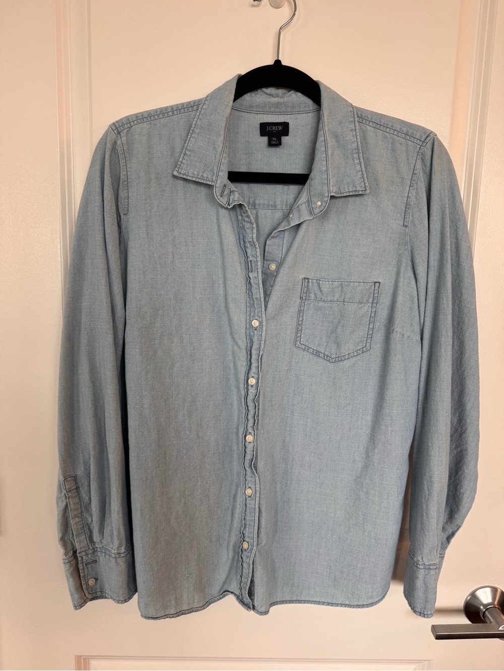 J. Crew Light Blue Denim Button-Down Shirt